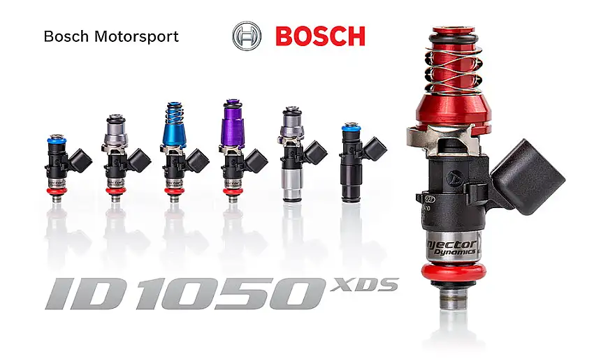 Injector Dynamics 1050cc High Impedance Injector - 60mm Length - 14mm Blue Bottom - Set of 8 (Whipple Coyote)