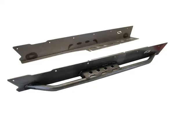 Rocker Guard w/Tube Step for Jeep LJ Unlimited with Comp Corners Notched for Motobilt TJ/LJ Front Fenders - MB1062-S-FND - Motobilt