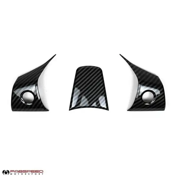 Fabspeed Tesla Model 3 Carbon Fiber Steering Wheel Covers (FS.TESLA.3.SWC)