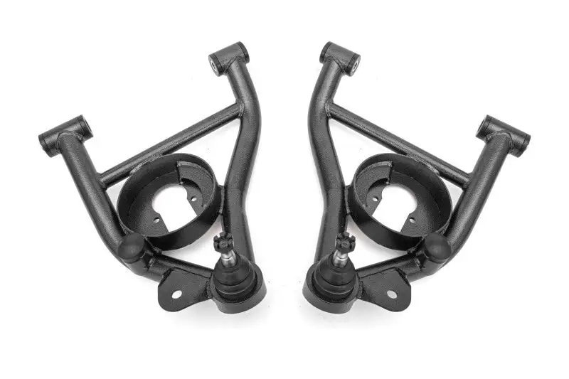 BMR 82-92 F-Body A-arms Lower DOM, Non-adj Delrin Bushings Spring Pocket - Black Hammertone