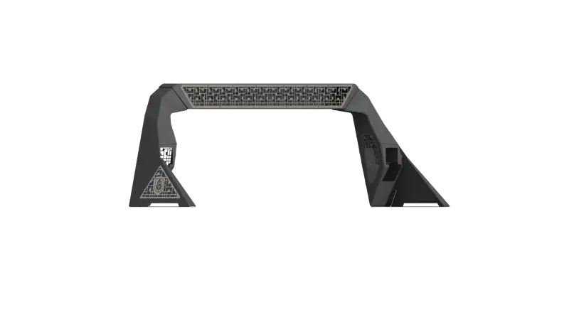 Road Armor 10-19 Dodge 1500 iDentity Headache Rack w/Bedrail Pods/40in Center Light Pod/Raw