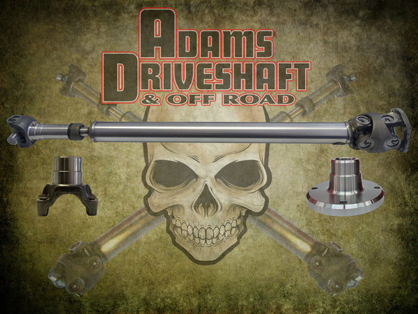 2018-Present Jeep Wrangler JL Rear 1350 Solid CV Driveshaft 4 Door Sahara Adams Driveshaft - Adams Driveshaft Off Road - ASDJL-1350R-S4D-SA