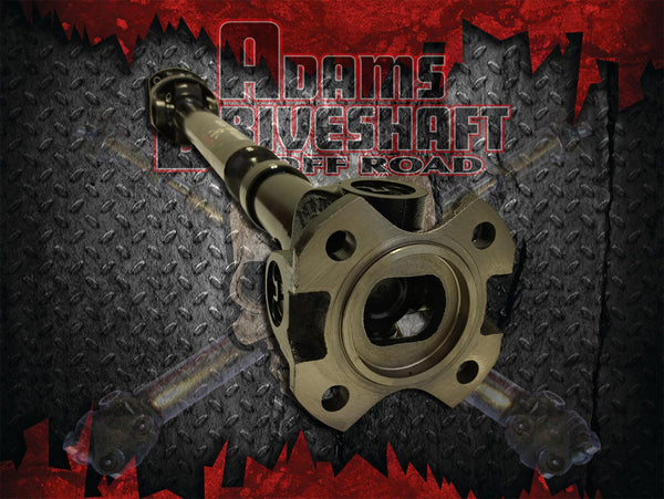Adams Driveshaft OEM Flange Style JK Front 1350 CV Driveshaft Extreme Duty Series Solid U-Joint - Adams Driveshaft Off Road - ASDJK-1350F-S-OEM