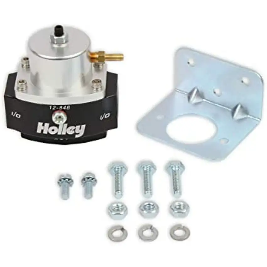 Billet Bypass Fuel Pressure Regulator Kit 15-60 Psi W/Fittings & Gauge-12-848KIT
