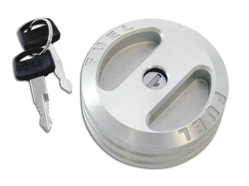 Billet Locking Fuel Cap fits Ford Mustang 05-09 Drake Muscle Cars -5R3Z-9030-BL