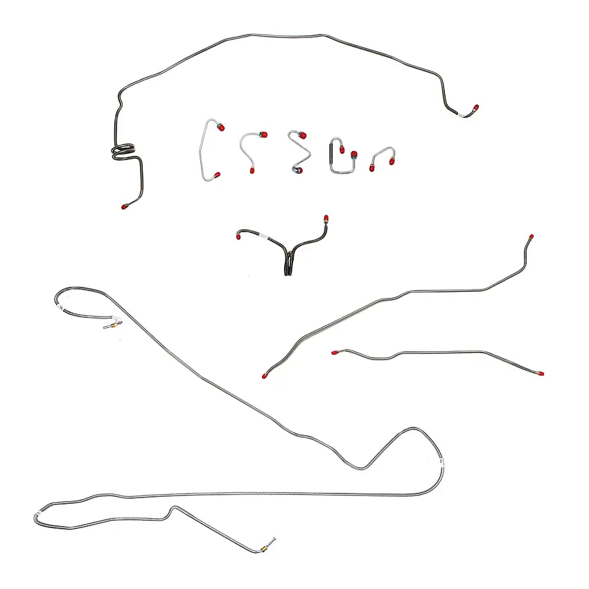 Fits 70 Camaro, Power Disc, non-Armored Prop; Complete Brake Line Kit-CBK0254OM