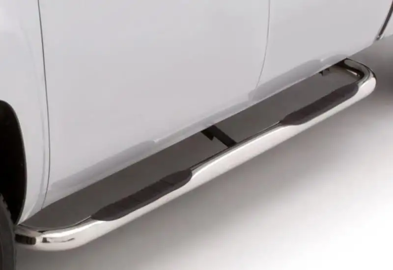 Lund Chevy Silverado 1500 Crew Cab (Body Mount) 3in. Round Bent SS Nerf Bars - Polished