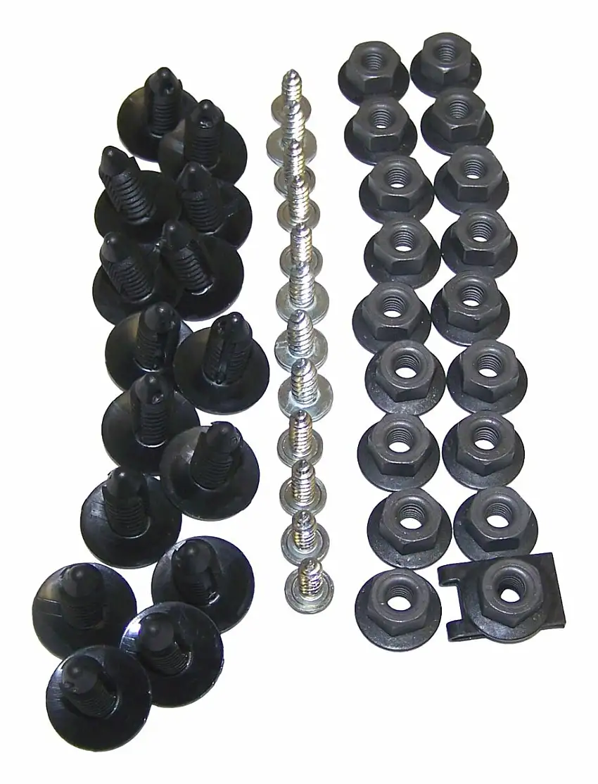 Crown Automotive - Metal Black Fender Flare Hardware Kit - 5AGFRKIT