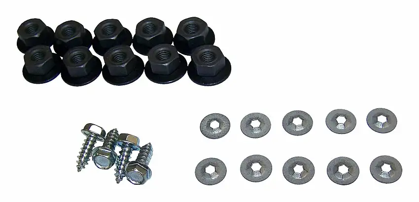 Crown Automotive - Metal Black Fender Flare Hardware Kit - 5AGRRKIT