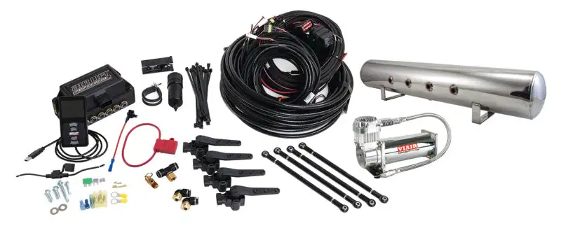 Air Lift Performance 3H (1/4 Air Line 5 Gal Polished Aluminum Tank VIAIR 444C Comp)