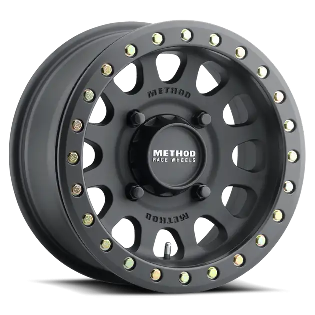 Method MR401 UTV Beadlock 15x10.0 +38mm Offset 6x139.7 BP 81.80mm CB Matte Black Wheel w/ BH-H24100