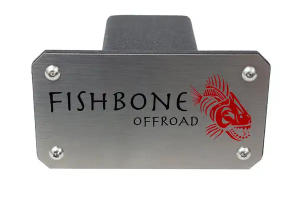 Hitch Cover For 2 Inch Hitch Black Powdercoated Steel Fishbone Offroad - Fishbone Offroad - FB32096
