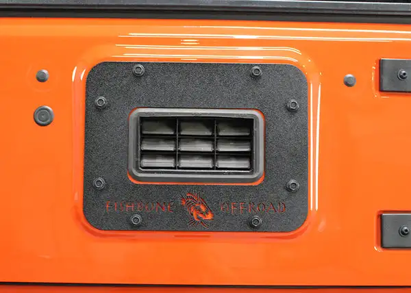 Jeep JK Tailgate Plate 07-18 Wrangler JK Aluminum Black Textured Powercoat Fishbone Offroad - Fishbone Offroad - FB31042