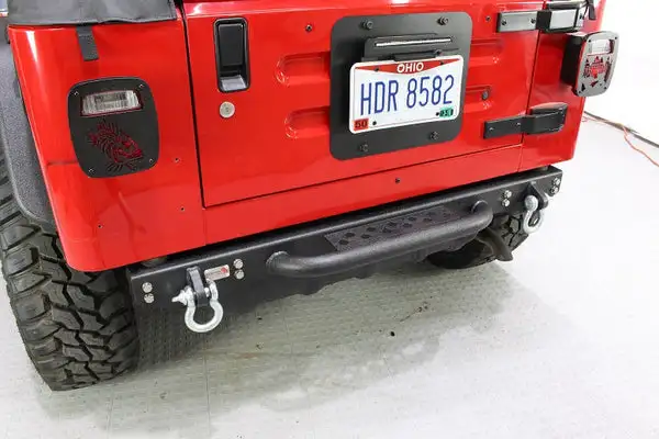 Jeep TJ Rear Bumper W/Step 97-06 Wrangler TJ Piranha Series Fishbone Offroad - Fishbone Offroad - FB22072
