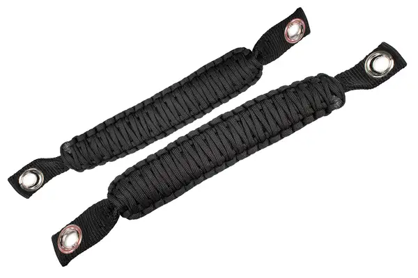 Paracord Grab Handles for A Pillar Sound Bar 07-18 Wrangler JK Black Fishbone Offroad - Fishbone Offroad - FB55283
