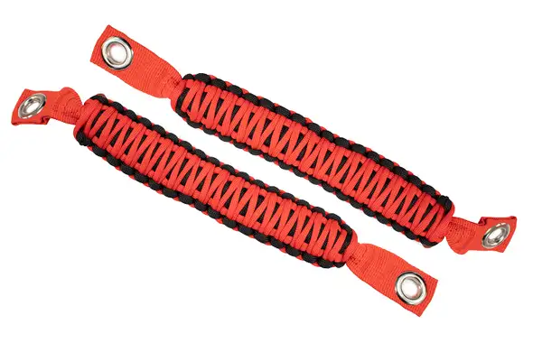Paracord Grab Handles for A Pillar Sound Bar 07-18 Wrangler JK Red Fishbone Offroad - Fishbone Offroad - FB55284
