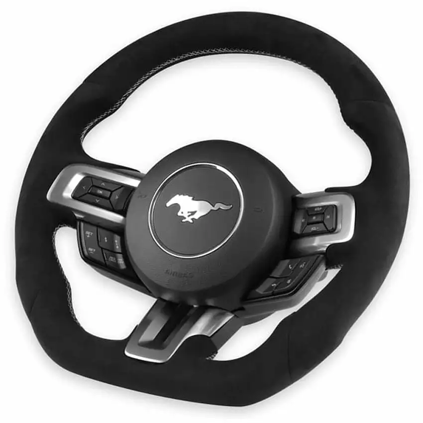 Fits 2015-2017 Ford Mustang Steering Wheel-Alcantara Wrapped-RK950-06