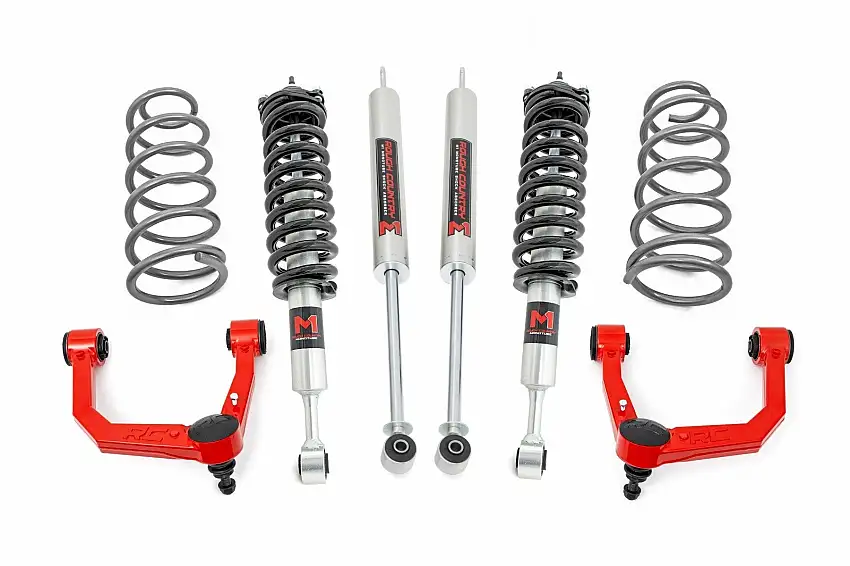 Fits 4Runner(10-24) 3" Lift Upper Control Arms RR Coils M1 Struts 76642RED