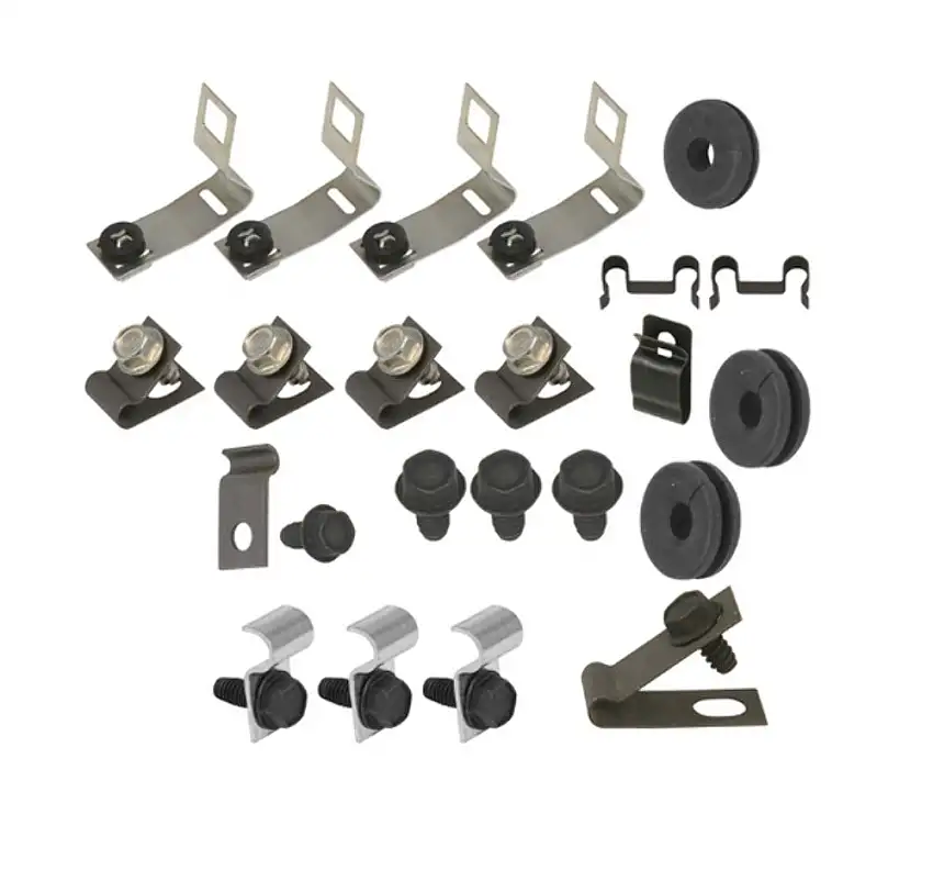 Fits 67 Mustang; 6 cylinder, Convertible, 2pc Line; Clip Kit-67Z-BF62C