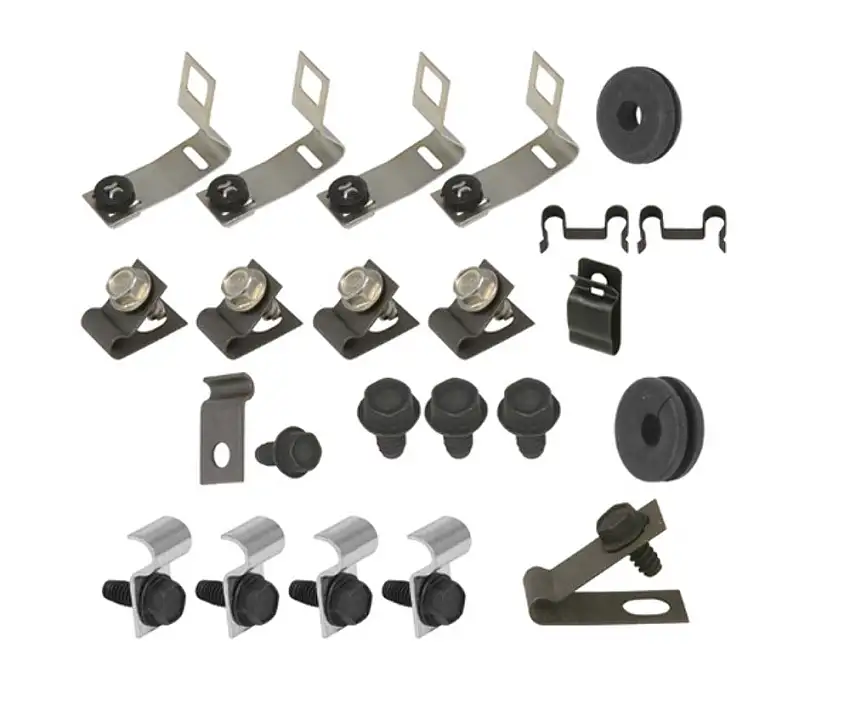 Fits 67 Mustang; 8 cylinder, Convertible, 2pc Line; Clip Kit-67Z-BF82C