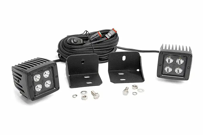 Fits Can-Am Defender HD 5/8/9/10 LED Light Cab Mount 2" Black Pair 71011