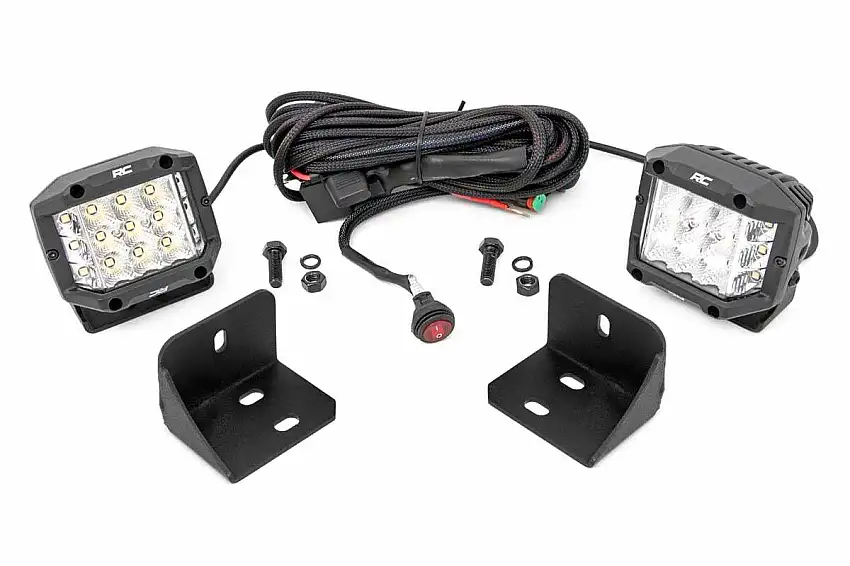 Fits Can-Am Defender HD 5/8/9/10 LED Light Rear Cab Mount 3" Chrome Pair 71024
