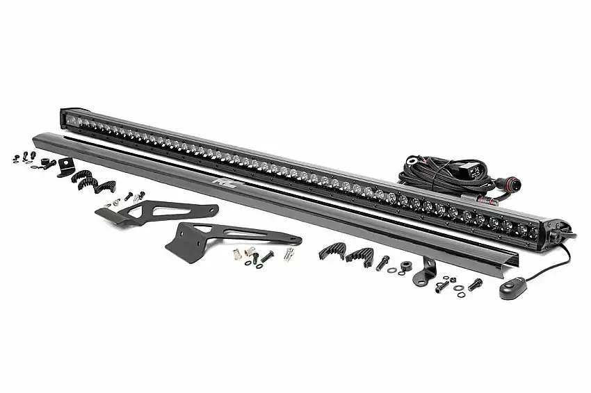 Fits Can-Am Defender HD 5/8/9/10 LED Light Windhshield 50" Blk Single Row 71026