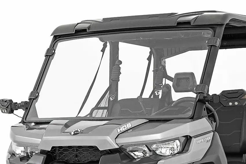 Fits Can-Am Defender HD 8/HD 9/HD 10 Full Windshield; Scratch Resistant 98162030