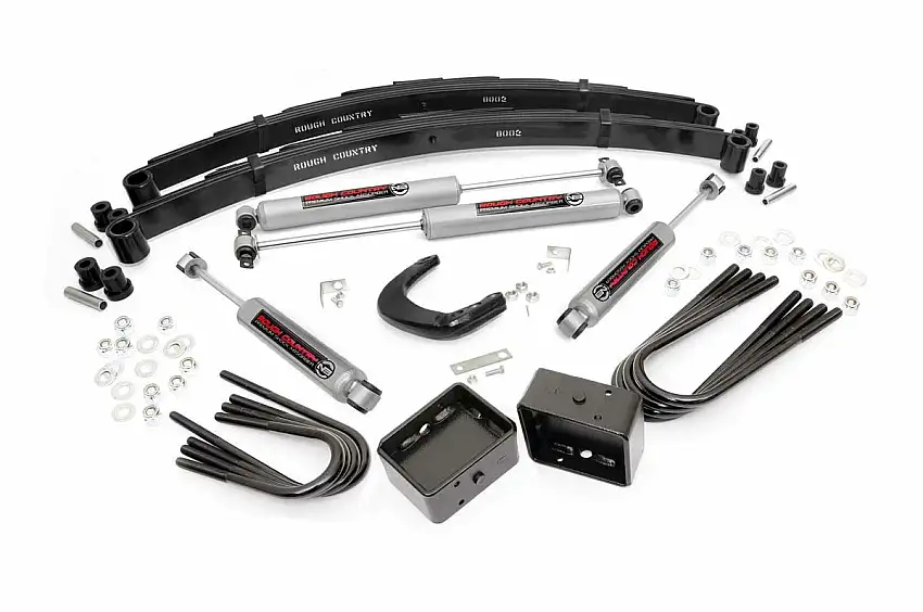 Fits Chevy 3/4-Ton Suburban/C20/K20 Truck/C25/K25 (73-76) 4" Rear Blocks 12030