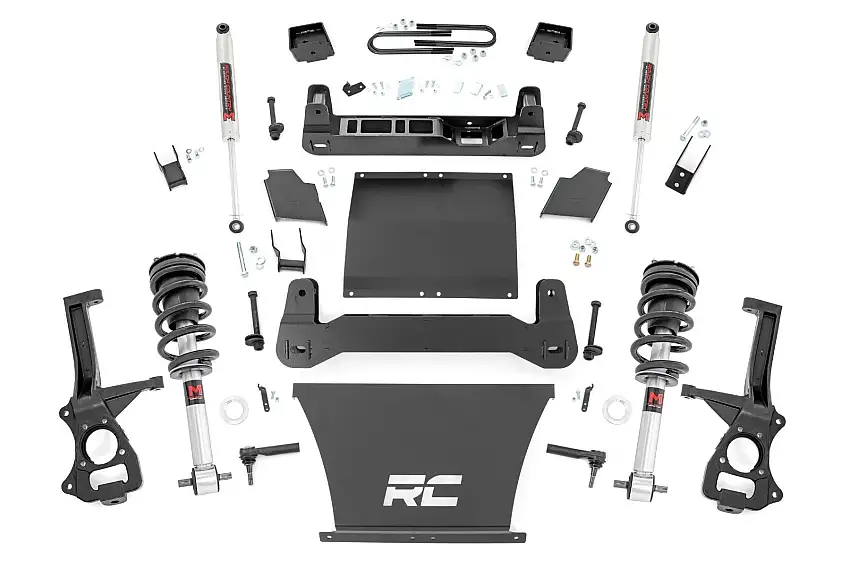 Fits Chevy Silverado 1500 (22-24) 6" Lift Kit Mono Leaf Rear M1 Struts/M1 21640