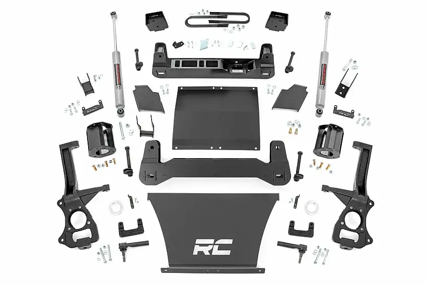 Fits Chevy Silverado 1500 2&4WD (2022-2024) 6" Lift Kit; Mono Leaf Rear; 21630