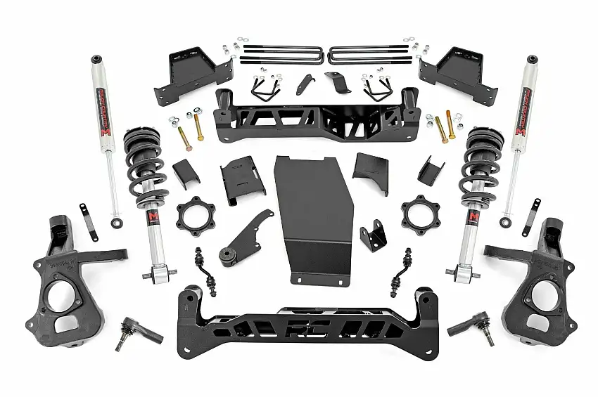Fits Chevy/GMC 1500 (14-18 & Classic) 7" Lift Kit Cast Steel M1 Struts/M1 22840