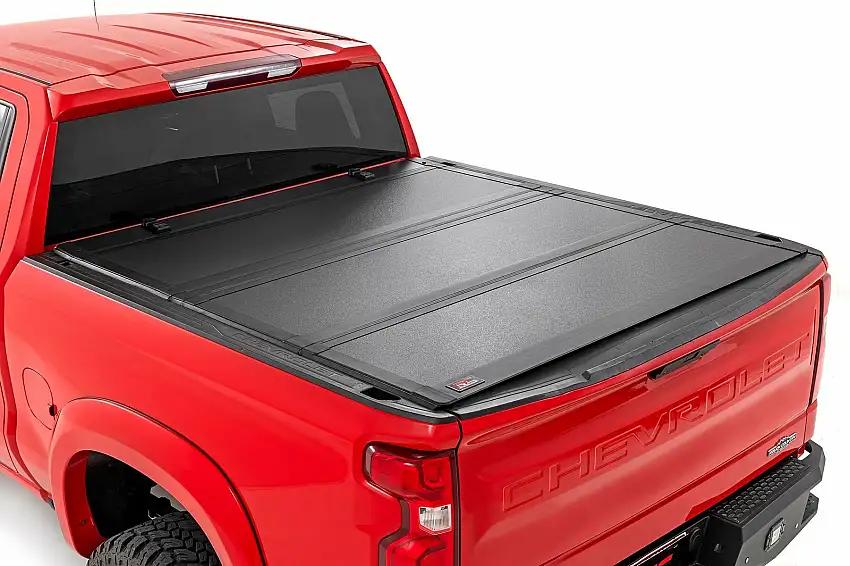Fits Chevy/GMC 1500 (19-24) Hard Tri-Fold Flip Up Bed Cover; 5'10" Bed; 49120580
