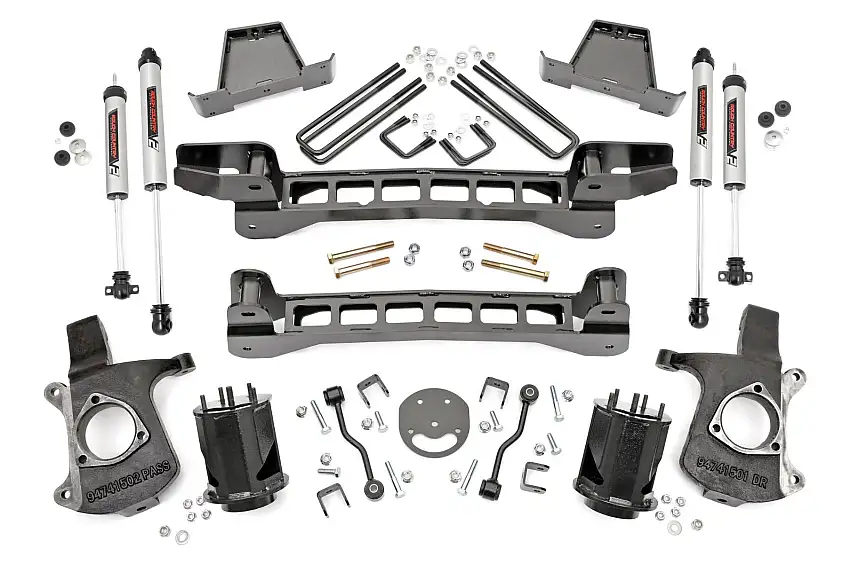 Fits Chevy/GMC 1500 2WD (99-06 & Classic) 6 Inch Lift Kit; V2 Shocks; 23470