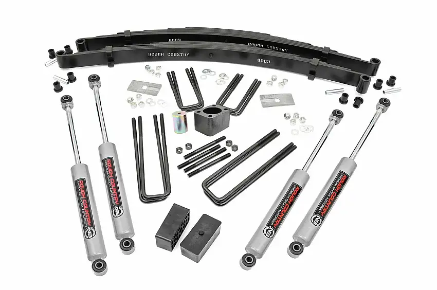 Fits Dodge W100 Truck/W200 Truck 4WD (1970-1974) 4" Lift Kit; Rear Blocks; 301.2