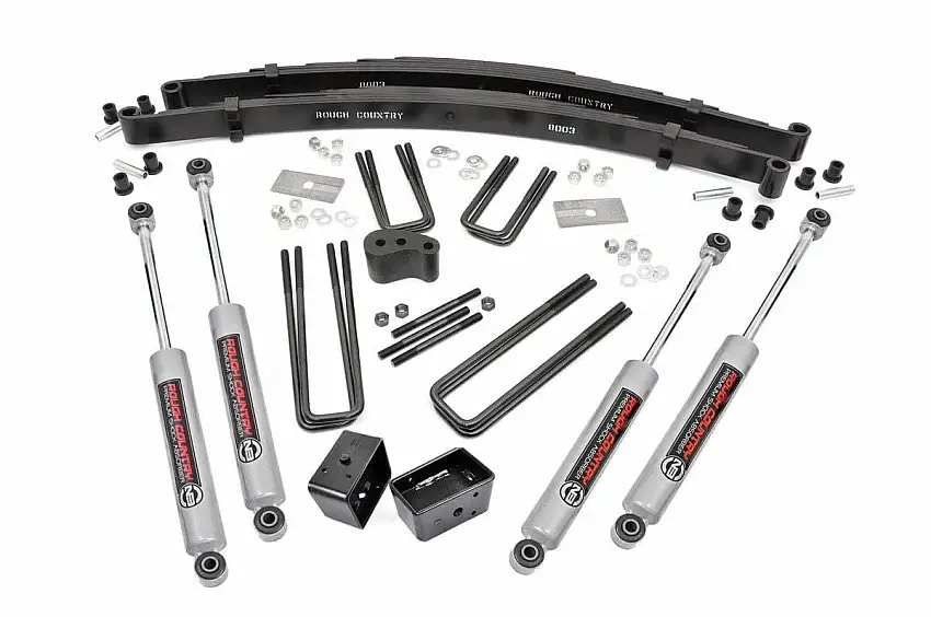 Fits Dodge W100 Truck/W200 Truck 4WD (1974-1977) 4" Lift Kit; Rear Blocks; 305.2