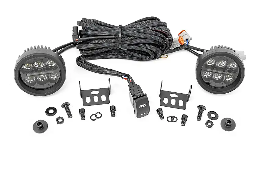 Fits Ford Bronco(21-24) LED Light Ditch Mount 3.5" Black Round Pair DRL 71078