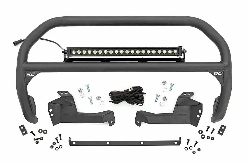 Fits Ford Bronco Sport 4WD (21-24) Nudge Bar; 20" BLK DRL Single Row LED; 51042