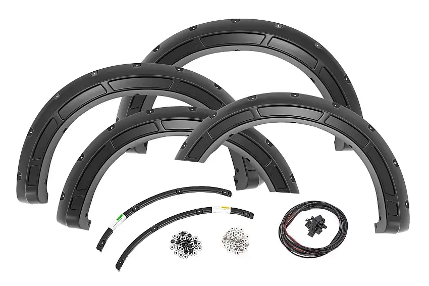Fits Ford F-250 SD (2023-2024) Defender Pocket Fender Flares Black A-F20231-RCGB