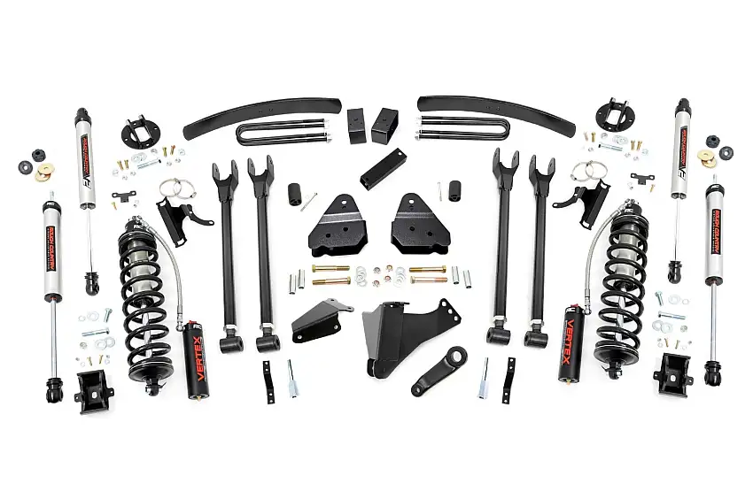 Fits Ford F-250/F-350 SD (05-07) 6" Lift Kit; Diesel; 4 Link; C/O V2; 57958
