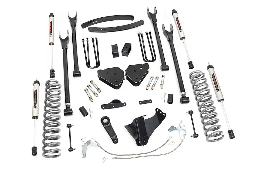 Fits Ford F-250/F-350 SD (08-10) 6" Lift Kit; Diesel; 4 Link; V2; 58470