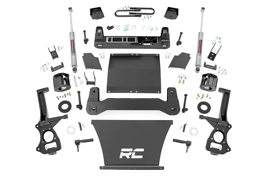 Fits GMC Sierra 1500 2&4WD (2019-2024) 6" Lift Kit; Mono Leaf Rear; N3; 26631