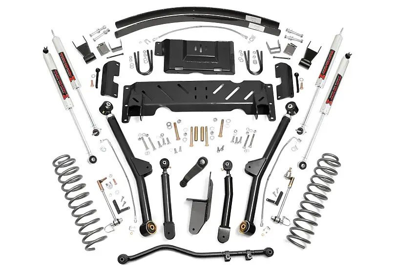 Fits Jeep Cherokee XJ (84-01) 4.5" Lift Kit; Long Arm; RR AAL; NP231; M1; 68940
