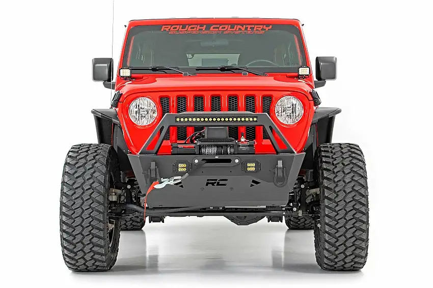 Fits Jeep Gladiator JT/Wrangler JK & JL Front Bumper; Stubby; Trail; 10597A
