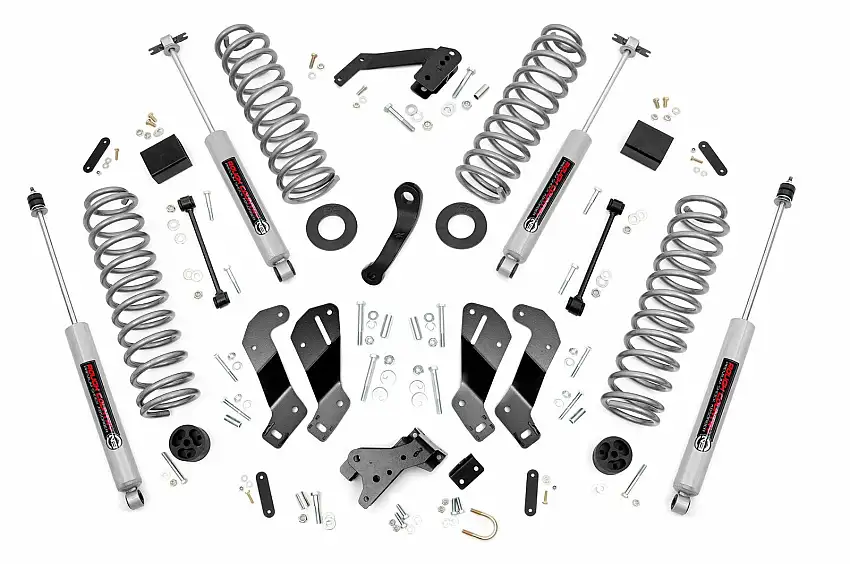 Fits Jeep Wrangler Unlimited 2WD/4WD (2007-2018) 3.5 Inch Lift Kit; 69430