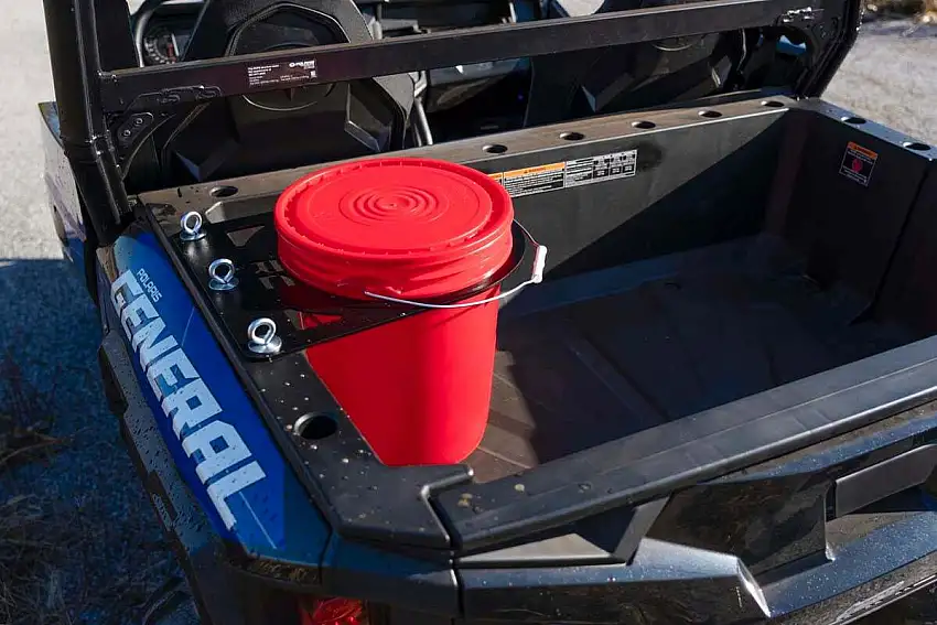 Fits Polaris Ranger XP 570/900/1000 5 Gallon Bucket Holder; 93028