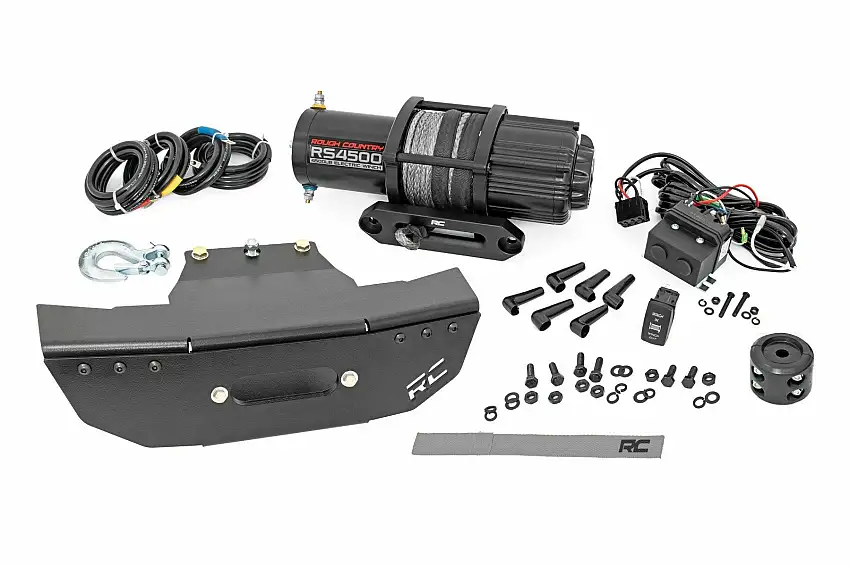 Fits Polaris RZR Turbo S4 Winch Mount; RS4500S; 93156