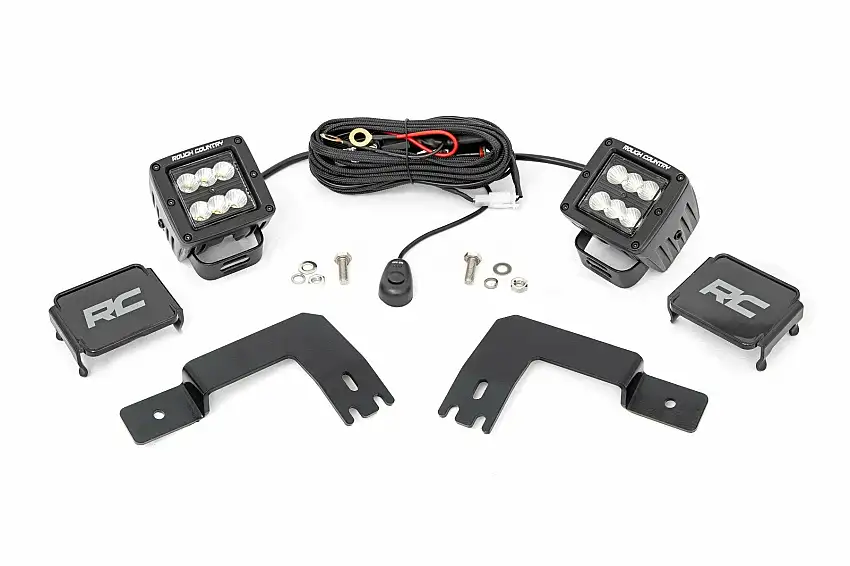 Fits Polaris XPEDITION ADV 5 LED Light; Under Bed Mount; 2" Black Pair;  93188