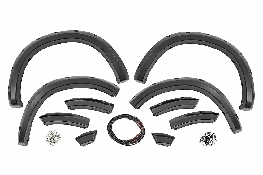 Fits Ram 1500(10-18 &Classic) Pocket Fender Flare PXJ Black F-D10911B-PXJ