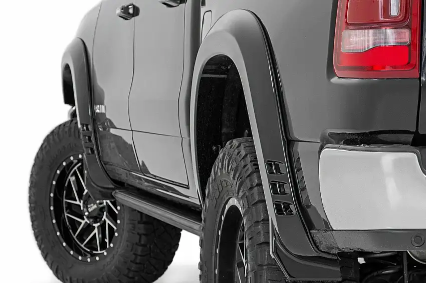 Fits Ram 1500 2WD/4WD (2019-2024) Fender Flares; SF1; DX8 Black; F-D319201-DX8